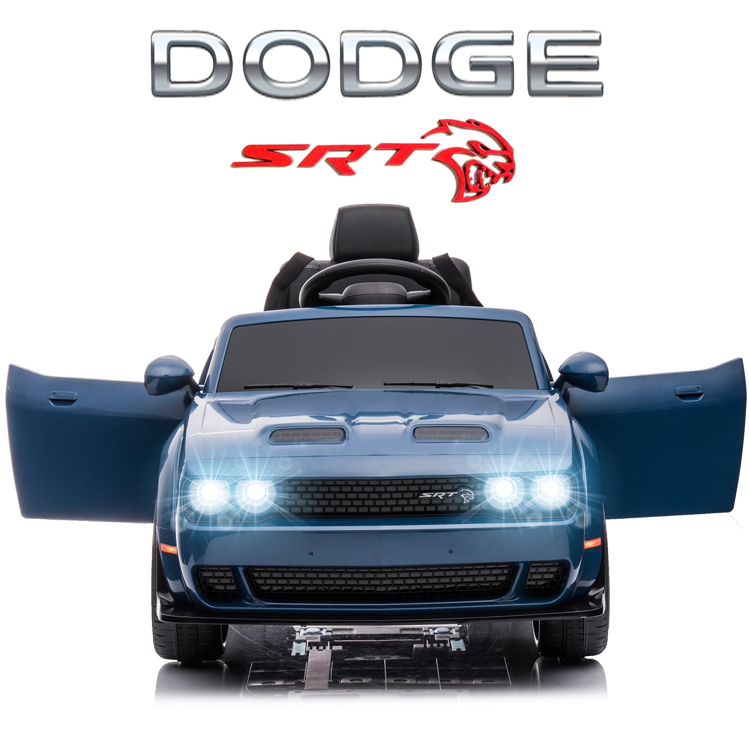 uhomepro 12 V Licensed Dodge Challenger SRT Hellcat Ride on Car for