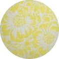 thumbnail image 2 of Addison Rugs Mayfield Washable Transitional Floral Yellow Round Rug, 8' x 8', 2 of 5