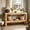 Light Brown, variant on Fnova 63" Farmhouse Console Table, Entryway Table with 2-Tier Storage Shelves, Wood Sofa Table for Living Room, Hallway, Foyer, Dark Brown