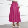 thumbnail image 2 of GUACER Women's Maxi Skirt High Waisted Drawstring Casual A-Line Flowy Long Skirt Lightweight Summer Sleek Swing Skirts, 2 of 7