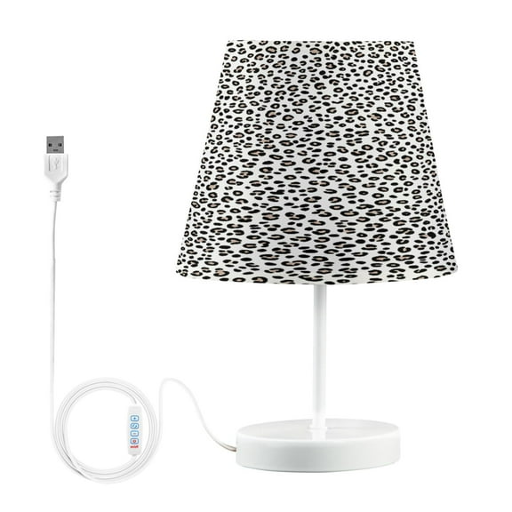 Ryvnso LED Bedside Table Lamp Leopard-x1 Bedroom Desk Lamps Nightstand Lampshade M