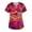 23#Hot Pink, variant on Halloween Scrubs for Women Nurse Vet Pediatric with Designs Plus Size Nursing Uniforms Cute Demon Cat Scrub Tops