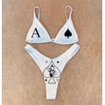 thumbnail image 5 of Nuevo Traje de baño de dos piezas con estampado de calavera para mujer, traje de baño gótico Emo gótico, blanco y negro, traje de baño dividido, traje de baño gótico de cintura alta, ropa, 5 of 5