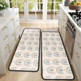 thumbnail image 4 of Kitchen Rugs Sets Of 2,Beige Boho Bohemia Rainbows Hearts Pattern Anti Fatigue Kitchen Mat Rugs Non Slip Washable,Decorative Kitchen Floor Mats for Kitchen,Sink,Laundry,17"x47"+17"x47", 4 of 5