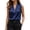 Navy, variant on Dweltoz Women's Wrap V Neck Sleeveless Satin Blouse Elegant Overlap Collar Draped Tank Tops Dressy Casual Soft Comfy Shirts,White M