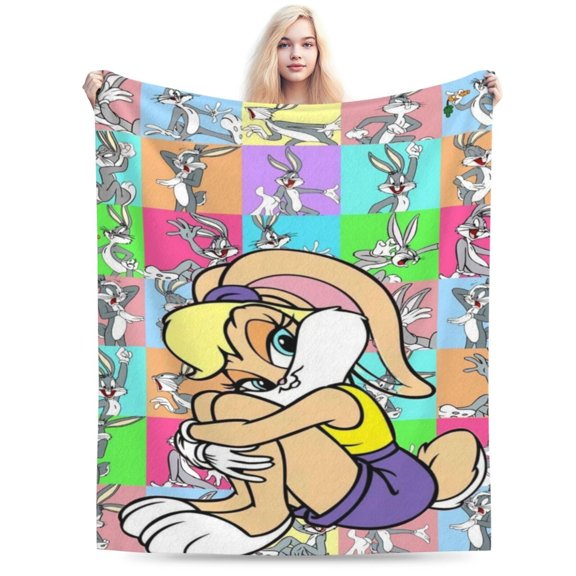 Bugs Bunny Boys Girls Blanket Super Soft Cozy Warm Plush Throw Blanket, Lightweight Fuzzy Flannel Blankets for Couch Sofa Bed Travel and Camping Gifts 40"X30"
