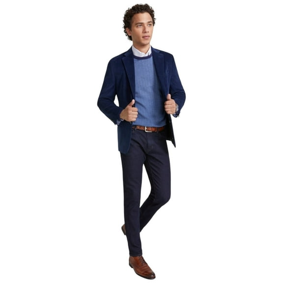 Tommy Hilfiger Mens Modern fit Cotton Corduroy Sport Coat Blazer 36 R Navy Blue