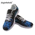 thumbnail image 1 of Doginthehole X-ray Design - Zapatos de enfermería para mujer, zapatillas informales con cordones, zapatos planos de malla con estampado de esqueleto a la moda, 1 of 6
