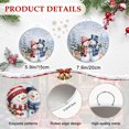 thumbnail image 6 of Welcome Sign for Front Door, Blue Christmas Snowman Round Metal Wall Art Wreaths, Winter Snowflakes Xmas Trees Outdoor Indoor Wall Hanging Sign for Porch Decor Housewarming Gifts 7.9 Inch, 6 of 8