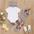 thumbnail image 5 of SYNPOS Newborn Infant Baby Girl Clothes Summer Outfits Infant Romper Pants Cute Toddler Girl Clothes Gift Set 0-18 Months, 5 of 10
