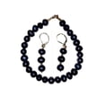thumbnail image 2 of Set Collar Pulsera y Aretes GREG J.M. Perla Cultivada Negra Chapa de Oro, 2 of 5