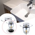 thumbnail image 2 of fsxdhpcsgfc Brass Up Drain Stopper For Bathroom – Clog Odor Push Button Mechanism Strainer Steel Kitchen Stopper Universal Metal Screen Strainer Rings 2022 Foldable Strainer Rubber Guard Fresh 15 1/8, 2 of 8