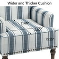 thumbnail image 7 of DREAMSIDEA Stripe Accent Chairs Set of 2,Living Room Chair with Arms, Comfy Single Sofa Reading Chair Nailhead Trim for Bedroom, Navy Blue, 7 of 7