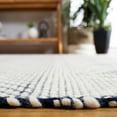 thumbnail image 4 of SAFAVIEH Natura Renee Geometric Wool Area Rug, Ivory/Navy, 8' x 10', 4 of 8