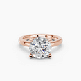thumbnail image 3 of KEEVA JEWELS 3.00 Carat Round Moissanite Solitaire Engagement Ring for Women Made in Rose Gold Plated Silver Size 8.5, 3 of 8