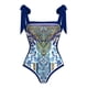 thumbnail image 4 of Traje de baño para mujer Traje de baño de una pieza para mujer Traje de baño de bikini con cordones Falda larga Conjunto de dos piezas de gasa Trajes de baño para mujer, 4 of 4