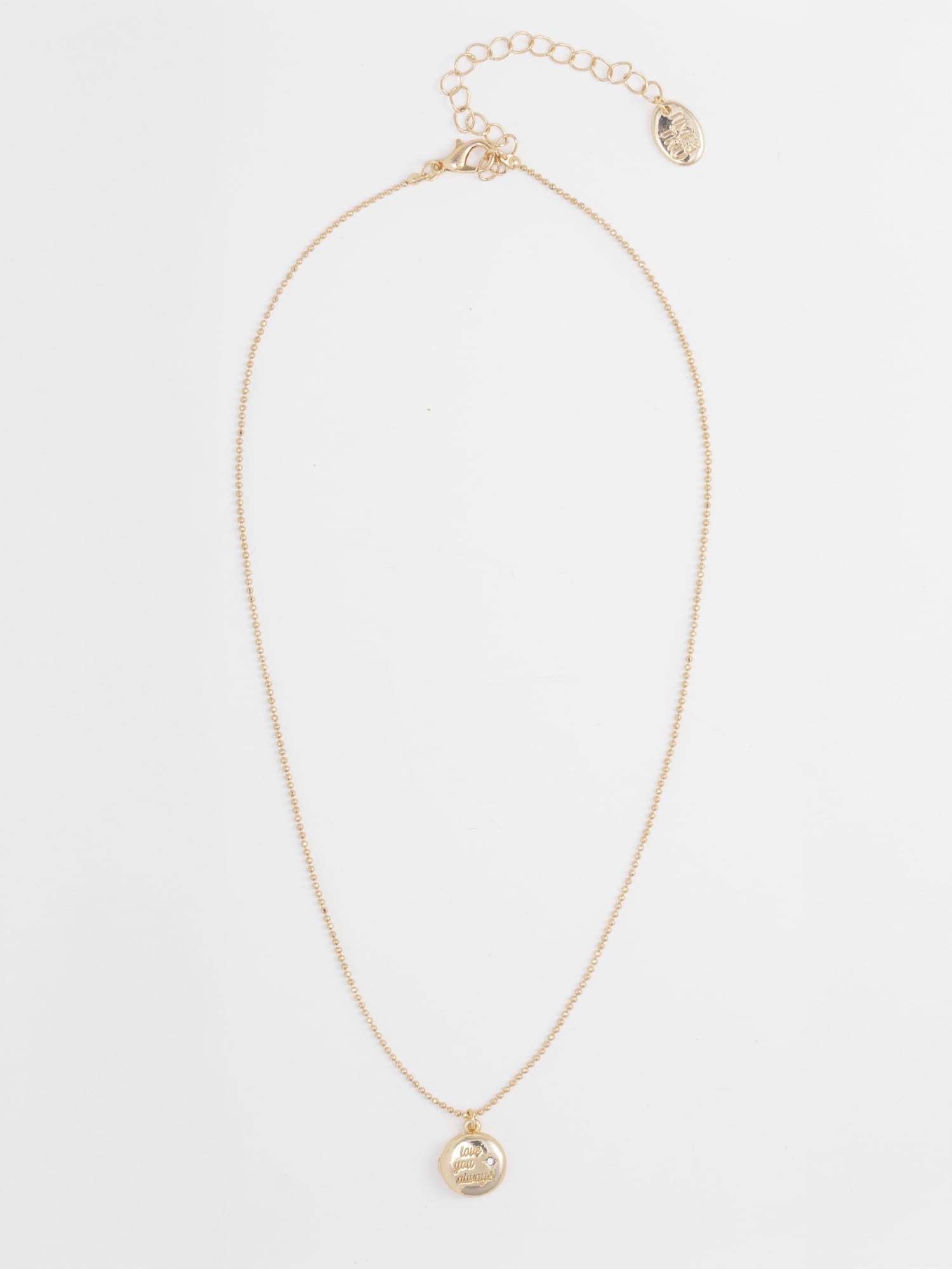Time and Tru Women's Goldtone "Love You Always" Locket Necklace