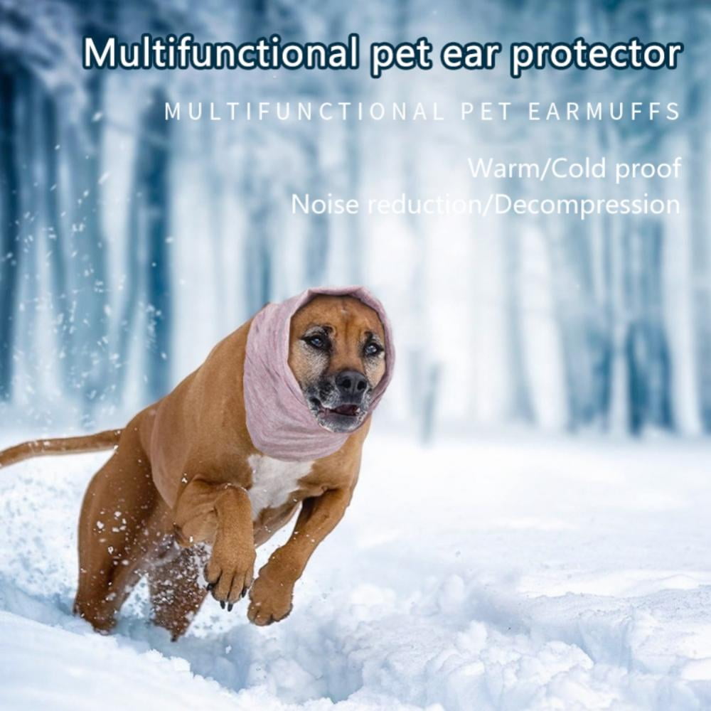AnrLi Dog Ears Cover for Noise Reduce, Pet Hood Earmuffs for Anxiety Relief Grooming Bathing