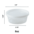 thumbnail image 2 of Vezee 8 Oz Deli Containers with Lids, BPA Free Plastic Food Storage Cups, Leak Resistant Disposable Meal Prep Containers for Soup, Salad, Snacks and Leftovers, Clear, 120 Count, 2 of 8
