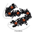 thumbnail image 2 of OCCOA 5.7ft Black Maple Leaf Pumpkin Garland Halloween Artificial Fall Vine with Faux Pumpkins Berries for Mantel Staircase Fireplace Door Party Decor, D, 2 of 6
