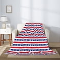 thumbnail image 2 of Hirioo American Patriotic Stars And Stripes for Flannel Blanket, Cozy and Warm Throw for Bed or Couch ,Perfect for All Seasons-40"x30", 2 of 6