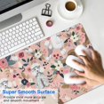 thumbnail image 4 of Long Mouse Pads for Desk,Poodle and Pioneer Flower Desk Mats on Top Of Desks, Desk Mouse Pad Extra Large with 3mm Non-Slip Base and Stitched Edge for Gaming,Office,Work,Home 31.5"x11.8", 4 of 6