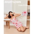 thumbnail image 3 of Ekouaer Nightgowns for Woman Sleeveless Night Dress for Women Adjustable Spaghetti Chemise Nightgown Sleepwear, 3 of 6