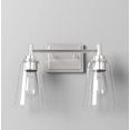 thumbnail image 6 of Hampton Bay Wakefield 15 in. 2-Light Brushed Nickel Modern Vanity with Clear Glass Shades, 6 of 9