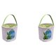 thumbnail image 1 of Cateissary Bolsa de conejito Cesta de Pascua resistente al desgaste Regalo dulce Cubos de vacaciones Patrones variados Bolsas con asa de cubo de verde huevo 2Conjunto, 1 of 6