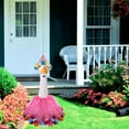thumbnail image 7 of Duslogis Birthday Porch Goose Outfit Lawn Clothes Hat and Tutu Collar Plastic Outfits for 23" 17" Cement Goose Outdoor Garden Lawn Art Decor (Pink), 7 of 7
