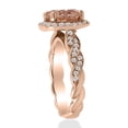 thumbnail image 3 of Pompeii 1 7/8ct Morganite & Diamond Vintage Halo Infinity Ring 14K Rose Gold (H/I,I1), 3 of 4