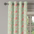 thumbnail image 2 of Ambesonne Flowers Grommet Curtain, Retro Spring Blossoms, 50" x 96", Mint Pink, 2 of 6