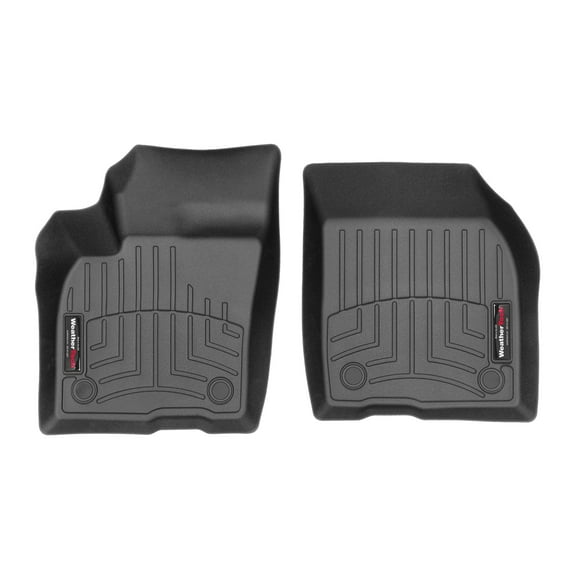 WeatherTech Custom Fit FloorLiners compatible with Volvo V50, C70, S40, C30 - 1st Row (Driver & Passenger), Black