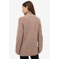 thumbnail image 2 of Ellos Plus Size 1/4 Zip Sweater Tunic With Side Slits, 2 of 4