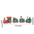 thumbnail image 3 of 8.6 Inch Christmas Desktop Decoration Set, Wooden Train Figurines Waterproof Rustic Tabletop Decor, Festive Multicolor Ornament for Home Office Bookshelf, Ideal Holiday Housewarming Gift, 3 of 7