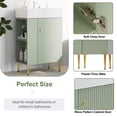 thumbnail image 5 of 21.6" Bathroom Vanity, Combo Cabinet, Bathroom Storage Cabinet, Single Ceramic Sink, Left Side Storage, Green, 5 of 9