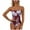 Wine, variant on Black and Friday 2025 Lindreshi One Piece Swimsuits for Women Women Patchwork Bikini Push-Up Pad Swimwear Swimsuit Beachwear Set
