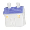 thumbnail image 2 of Casa de Navidad LED, pueblo de navideña, estatuilla de casa de vacaciones para decoración interior de mesa de Azul, 2 of 8