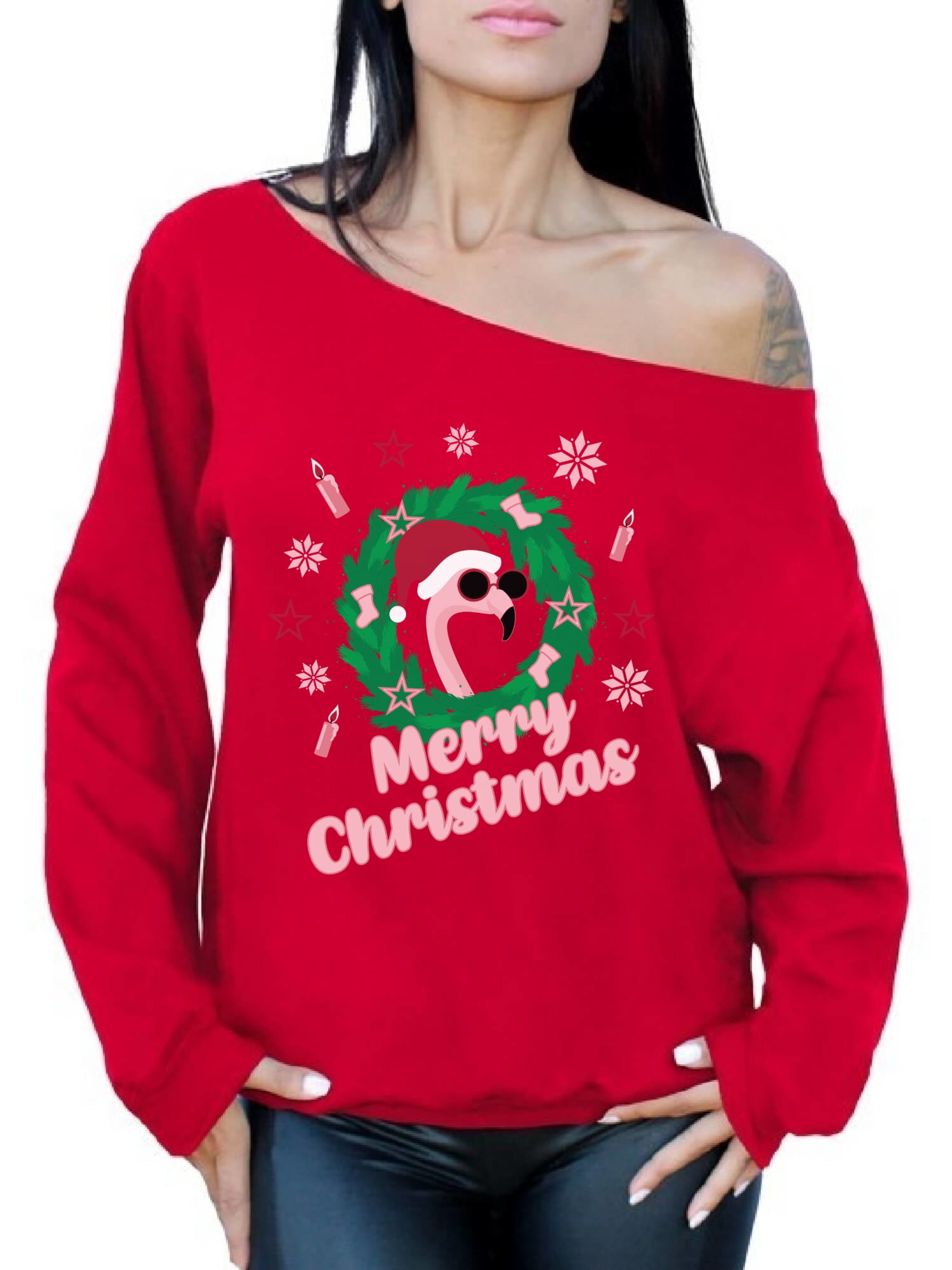 flamingo christmas sweater walmart