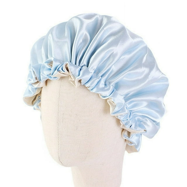 Casquette de Soin Cheveux Réversible Réversible Bonnet de Douche Enfant Couleur Unie