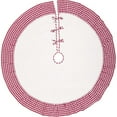 thumbnail image 2 of Vhc Brands Holiday Decor - Emmie White Ruffled Tree Skirt, 60", Red, 2 of 4