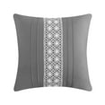 thumbnail image 4 of Chic Home Brice Comforter Set Pleated Embroidered Design Bed In A Bag - Sheet Set Decorative Pillows Shams Included - 9 Piece - King 104x92", Grey, 4 of 6