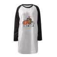 thumbnail image 4 of Nueva moda Casual Halloween letra impresa manga larga cuello redondo contraste Color suéter Top ropa de mujer sudadera Pompotops hdfakjf3727, 4 of 5