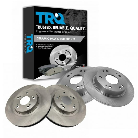 TRQ Front and Rear Brake Rotors Set Fits Select 2006-2011 Honda Civic