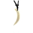 thumbnail image 2 of Men's real tooth pendant necklace boar tusk tribal amulet necklace for women, 2 of 5