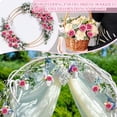 thumbnail image 5 of 50 Pcs Artificial Rose Flower Realistic Silk Roses with Stem Bouquet of Flowers Plastic Flowers Real Looking Fake Roses for Home Wedding Centerpieces Party Decorations (Burgundy), 5 of 7