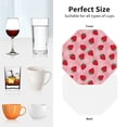 thumbnail image 6 of Sigee Strawberry for Water-Resistant, Heat-Resistant, Non-Slip Leather Coasters Set, Ideal for Coffee Table, Office, Bar, Home Decor-Octagon, 6 of 6