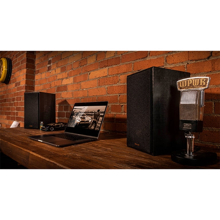 Open Box Klipsch R-41PM Powered Bookshelf Speaker, Black