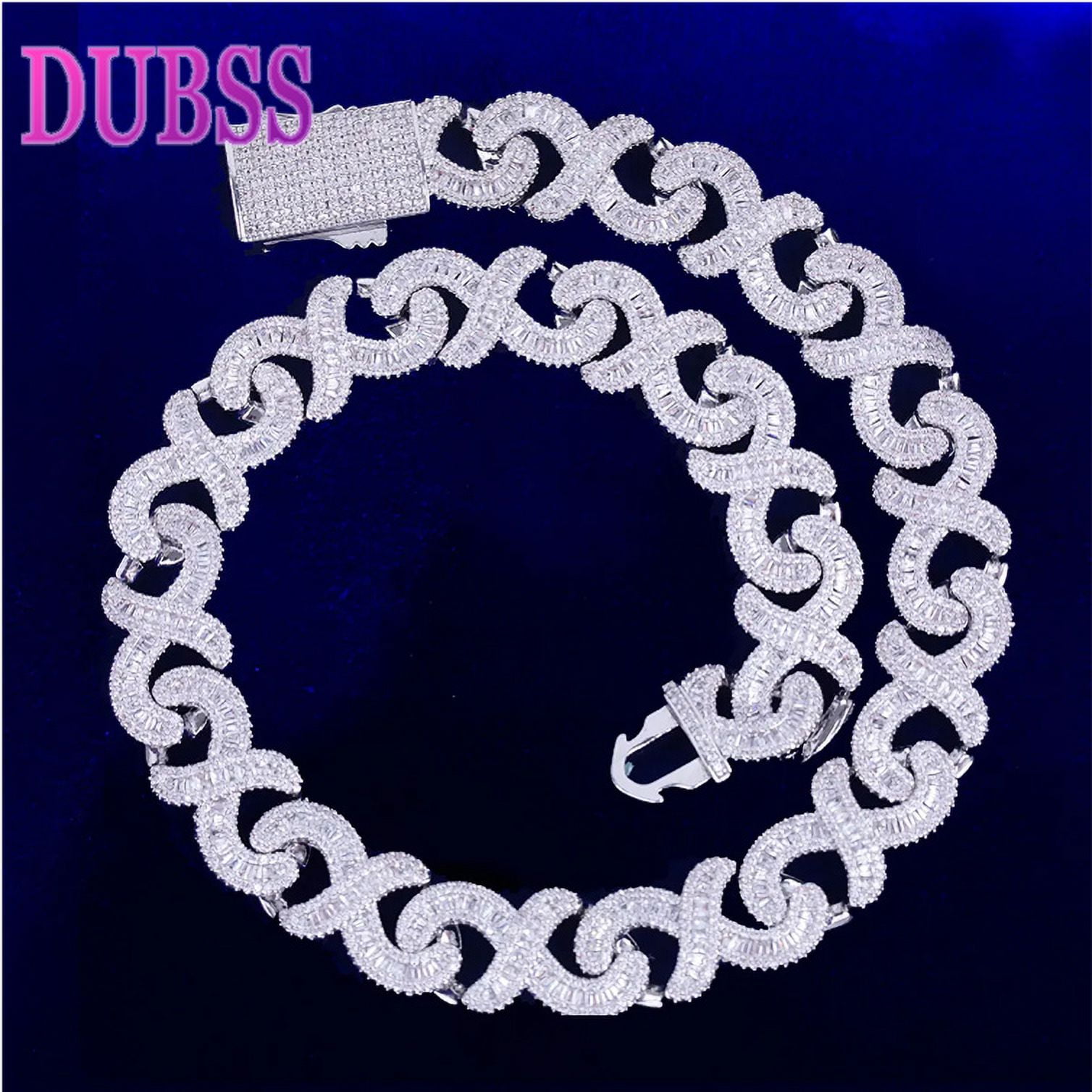 Dubss Iced Out Prong Necklace for Women Cross Infinity Choker