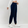 thumbnail image 4 of Levmjia Womens Casual Pants Velvet Solid Color Elastic Waist Stretch Comfortable With Pockets Soft Polyester Fabric For Home Sport And Travel All Season Wear, 4 of 6